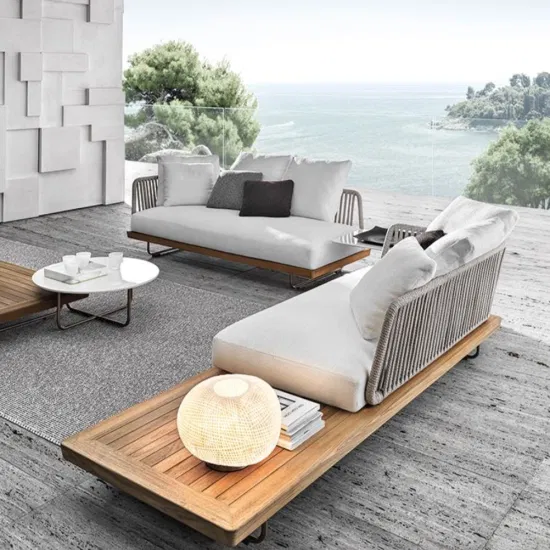 Set di divani da giardino per esterni in alluminio funzionale Foshan Set di divani da giardino mobili da esterno